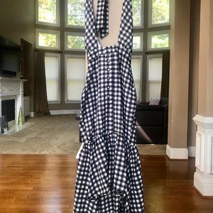 Nasty Gal Gingham Halter Midi Dress